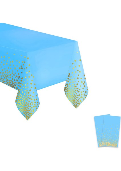 2 Tek Kullanımlık Masa Örtüsü 137 x 274 cm (Mavi) (Yurt Dışından)