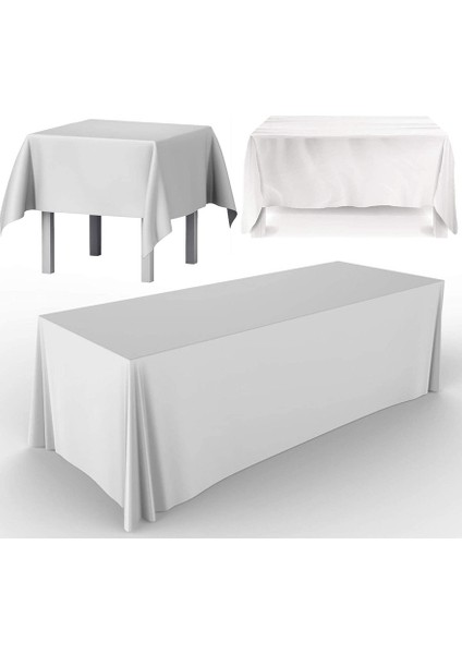 145X250CM Saten Beyaz Masa Örtüsü (Yurt Dışından) fiyatları