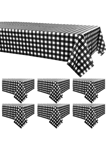 6 Adet 137*274CMHEI Izgaralı Beyaz Masa Örtüsü (Yurt Dışından) fiyatları