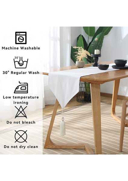 Minimalist Masa Bayrağı (Beyaz, 33X220CM) (Yurt Dışından) modelleri