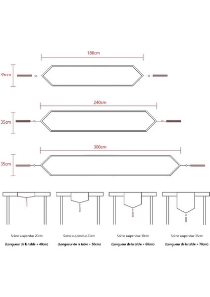 Basit Masa Bayrağı (Bej 35CM*300CM) (Yurt Dışından) indirimleri