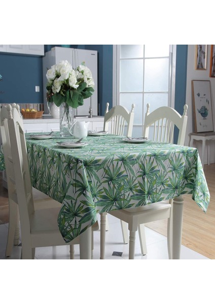140X220CM Bambu Yapraklı Masa Örtüsü Deseni (Yurt Dışından)