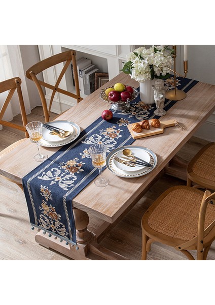 33X160CM Jakarlı Masa Bayrağı (Mavi) (Yurt Dışından)