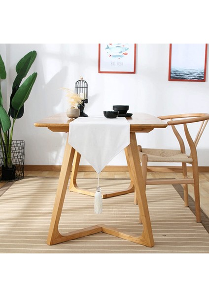 Minimalist Masa Bayrağı (Beyaz, 33X100CM) (Yurt Dışından) indirimleri