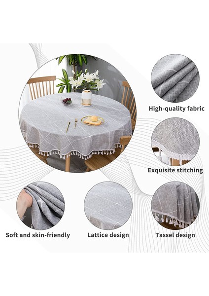 140CM Sanatsal Masa Örtüsü (Gri) (Yurt Dışından) modelleri