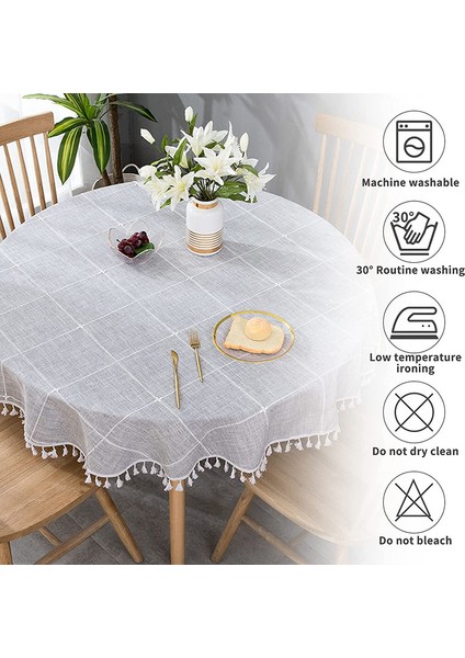 140CM Sanatsal Masa Örtüsü (Gri) (Yurt Dışından) indirimleri