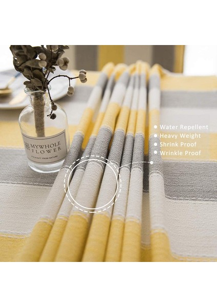 135*135 cm Üç Renkli Çizgili Dikdörtgen Masa Örtüsü (Yurt Dışından) modelleri