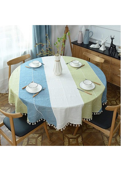 Pamuk-Keten Masa Örtüsü (B Tipi, 160 cm Çap) (Yurt Dışından) modelleri
