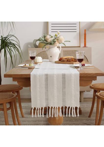 Bambu Masa Bayrağı (Beyaz, 38X200CM) (Yurt Dışından) fiyatları