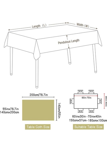 138X200CM Leke Tutmaz Masa Örtüsü (Çay Seti) (Yurt Dışından) modelleri