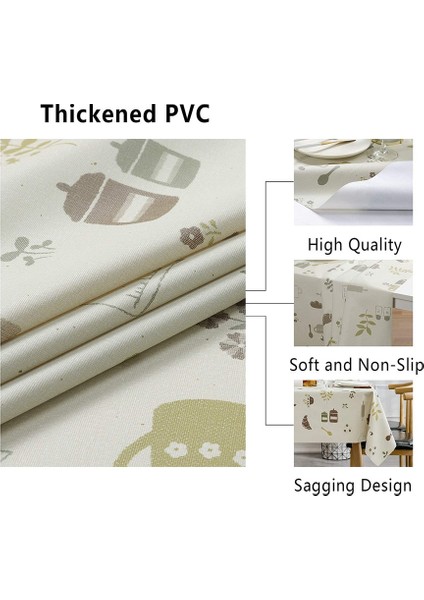 138X200CM Leke Tutmaz Masa Örtüsü (Çay Seti) (Yurt Dışından) fırsatları