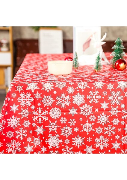 2 x Noel Masa Örtüsü Tek Seferlik Parti (Kırmızı) (Yurt Dışından)