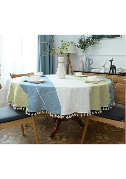 Pamuk-Keten Masa Örtüsü (B Tipi, Çap 90 Cm) (Yurt Dışından) fiyatları