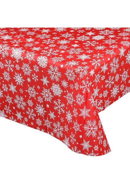 6 x Noel Masa Örtüsü Tek Seferlik Parti (Kırmızı) (Yurt Dışından)