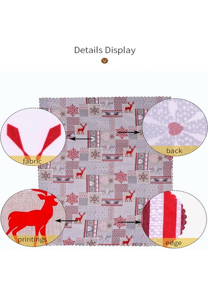 Masa Örtüsü Baskılı 180X140CM (Beyaz-Kırmızı) (Yurt Dışından) fırsatları