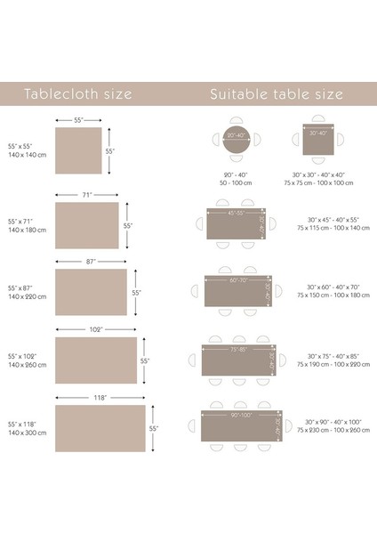 Bahçe Izgara Masa Örtüsü (Kahverengi, 140*240CM) (Yurt Dışından)