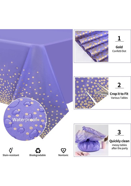 10 x 137*274CM Tek Kullanımlık Masa Örtüsü (Mor) (Yurt Dışından) fiyatları