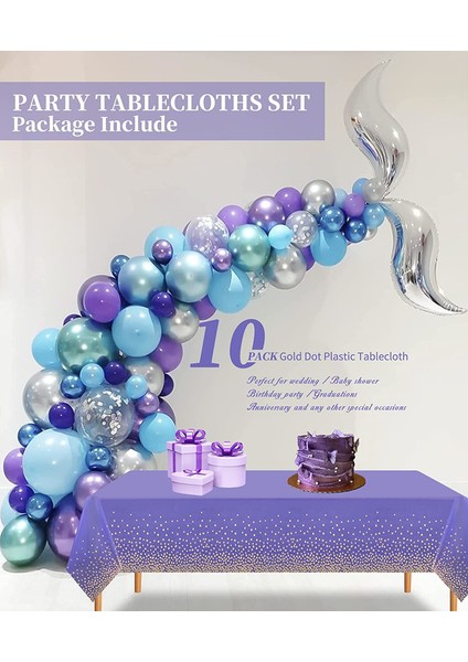 10 x 137*274CM Tek Kullanımlık Masa Örtüsü (Mor) (Yurt Dışından) indirimleri