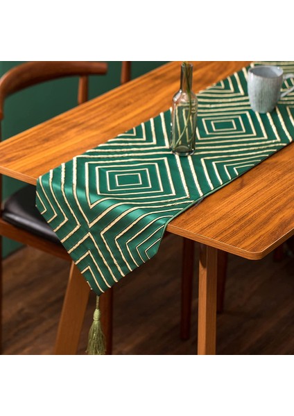 Jakarlı Masa Bayrağı (Yeşil 32*180CM) (Yurt Dışından) fiyatları