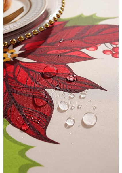 Noel Masa Örtüsü Dikdörtgen Kırmızı 150X220CM (Yurt Dışından) fırsatları