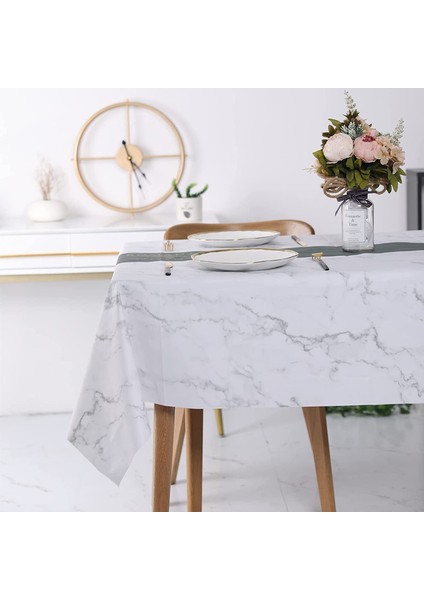 140 x 220 cm Mermer Iplik Pvc Masa Örtüsü (Yurt Dışından) fiyatları