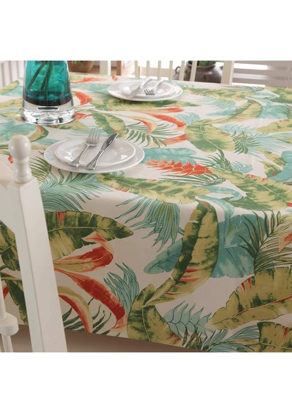 Masa Örtüsü 100X140CM Muz Yapraklarından Oluşan Tropikal Desen (Yurt Dışından) modelleri