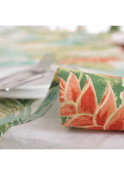 Masa Örtüsü 140X220CM Muz Yapraklarından Oluşan Tropikal Desen (Yurt Dışından) fırsatları