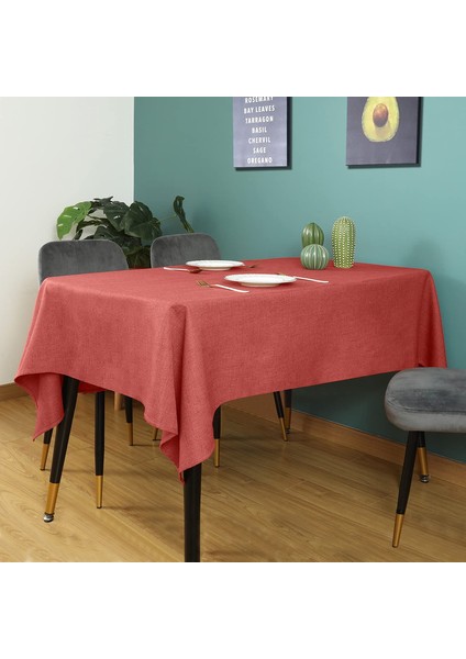 145*300 cm Klasik Tarz Masa Örtüsü (Tuğla Kırmızısı) (Yurt Dışından) modelleri
