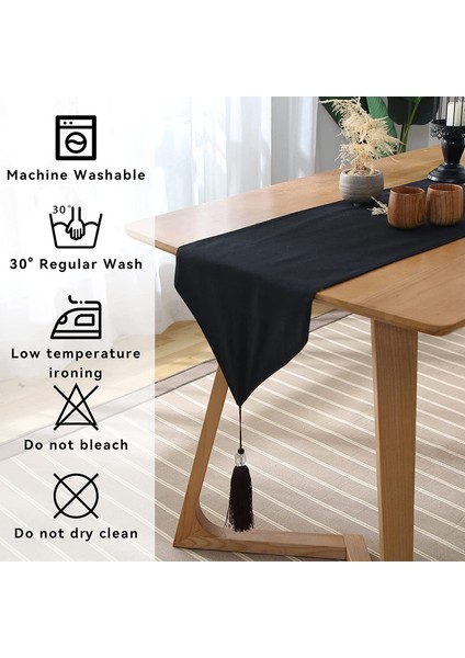 Minimalist Masa Bayrağı (Siyah, 33X140CM) (Yurt Dışından) fiyatları