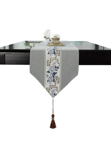 Yeni Çin Masa Bayrağı (Gri, 33X160CM) (Yurt Dışından)