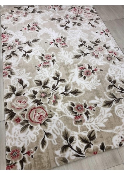 Anka 2879 Vizon 150X230 Pembe Çiçekli 4 M2 Halı fırsatları