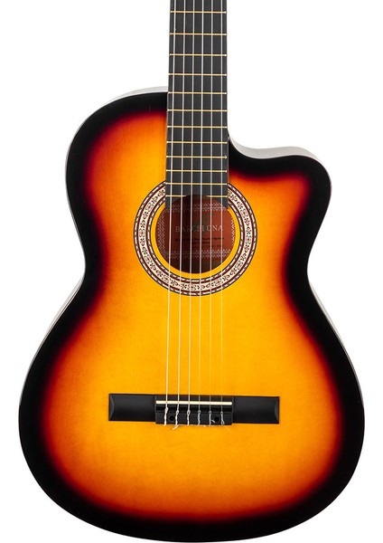 Lc 3900 Cbsb Cutaway Brown Sunburst Klasik Gitar