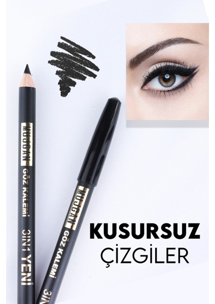 Mujgan 3 In 1 Rimel + Eyeliner + Göz Kalemi Seti