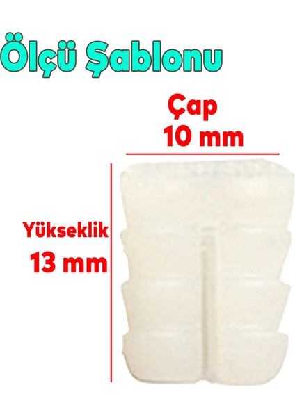 Şerit Dübel 10X13 Plastik M6 (25 Adet)