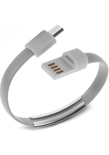 Codegen CDG-CNV65 Micro USB Uyumlu Bileklik Şarj Data Kablosu Gri