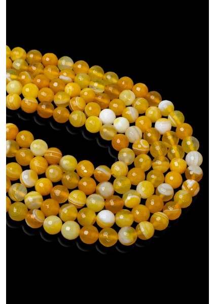8 mm Faset Akik Taşı Dizi