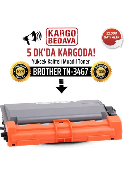 Brother TN-3467/TN-880/TN-3470 Muadil Toner /NP/HL-L5200DW/HL-L6