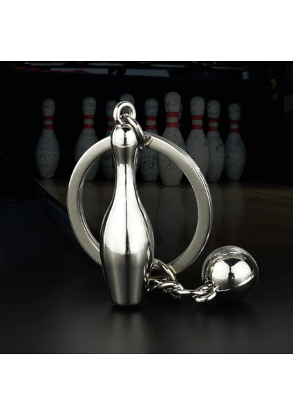 Bowling Top ve Labut Metal Anahtarlık