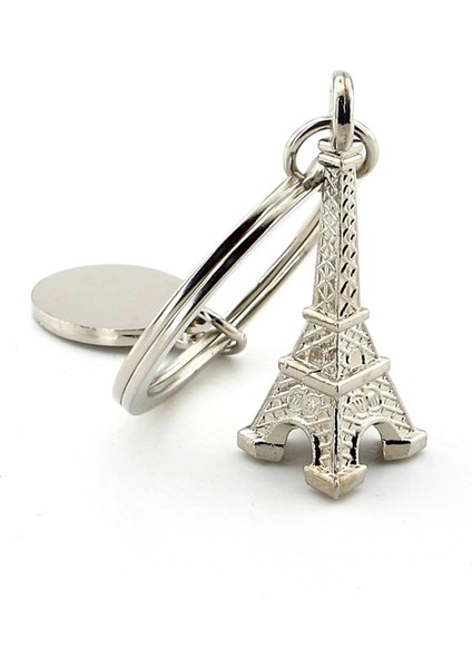 Eyfel Kulesi Paris Eıffel Gümüş Renkli Metal Anahtarlık