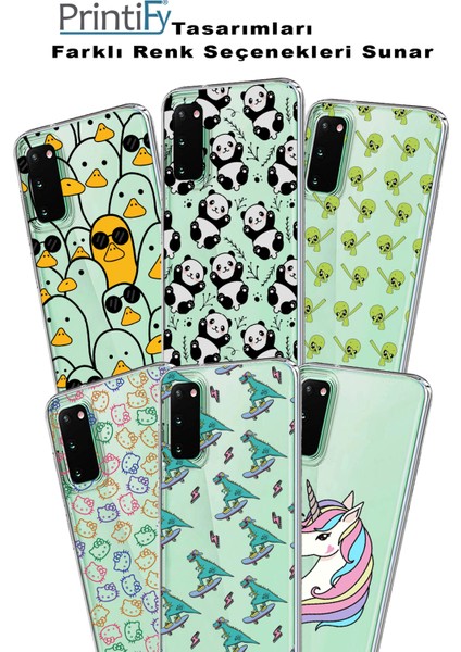 Apple iPhone Xs Uyumlu Kapak Hello Kitty Tasarımlı Şeffaf Silikon Kılıf