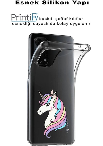 Apple iPhone 11 Uyumlu Kapak Unicorn Tasarımlı Şeffaf Silikon Kılıf