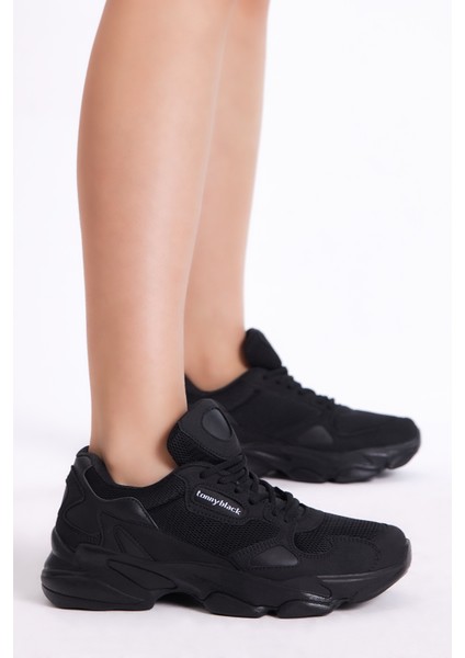 Unisex Siyah Siyah Spor Ayakkabı Zhr
