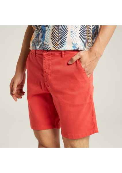 Nautıca Erkek Kırmızı Slım Fıt Bermuda Şort B35800T.6SR fırsatları
