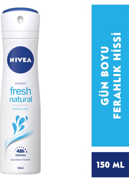 Kadın Sprey Deodorant Fresh 150 ml x5 Adet,48 Saat Koruma, Uzun Süren Ferahlık