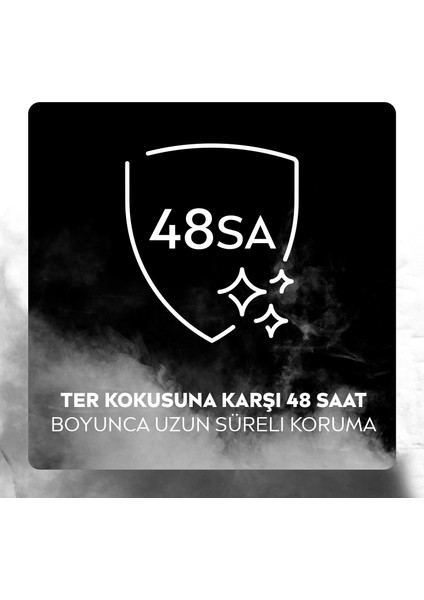 Men Black & White Invisible Güçlü Etki Erkek Roll On Deodorant 50 ml x3 Adet,48 Saat Anti-perspirant Koruma