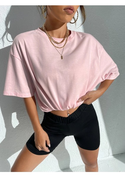 Kadın Happy Crowt Baskılı Oversize Tişört indirimleri