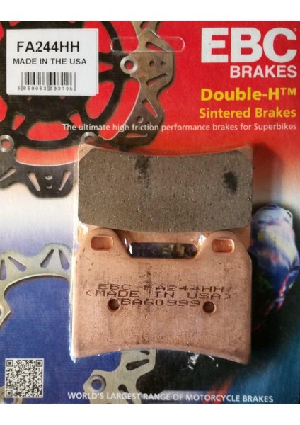FA244HH 2002-2005 Ducati St 4s Uyumlu Ön Fren Balatası Sinterli Balata