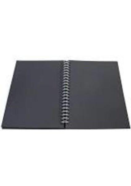 Siyah Yapraklı Defter 17X24 40 Yaprak Side