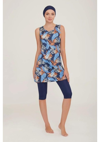 Dilan 9094 Japone Kol Lycralı Dijital Desen Tesettür Havuz Mayo indirimleri