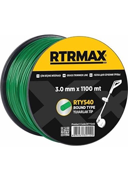 Rtrmax Tırpan Misinası Yeşil Yuvarlak 3.3MM*900M